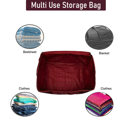 Ankit International Premium Satin Jumbo Clothes Storage Bag with Zipper