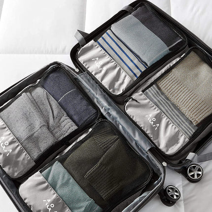 Ankit International Packing Cubes Set of 4 | Lightweight Travel Organizer Bags with Breathable Mesh | Suitcase Storage Organizers for Clothes, Travel & Luggage – Grey