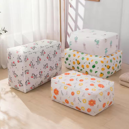 Ankit International Printed Storage Box with Lid | Foldable Non-Woven Clothes Organizer for Wardrobe | Multi-Purpose Storage Box for Clothes, Toys, Blankets & Home Organization
