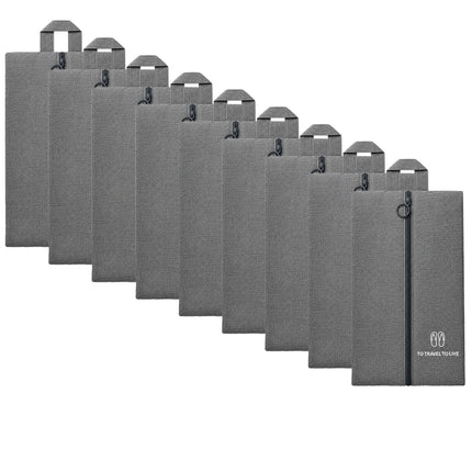 Ankit International Non-Woven Shoe Cover Bag with Handle & Zipper | Travel Shoe Organizer | Dustproof Footwear Storage Bag | Reusable Shoe Storage Pouch for Men & Women Grey