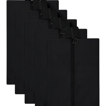Ankit International Non-Woven Shoe Cover Bag with Handle & Zipper | Travel Shoe Organizer | Dustproof Footwear Storage Bag | Reusable Shoe Storage Pouch for Men & Women Black