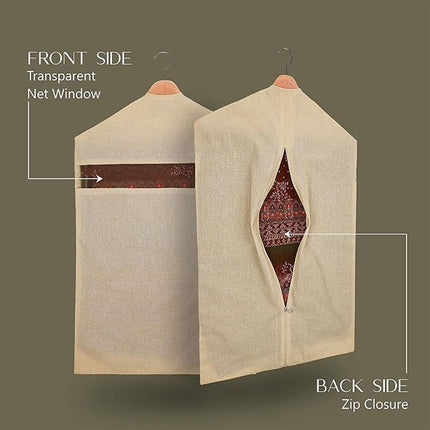 Ankit International Premium Cotton Hanging Saree Organizer for Closet Storage