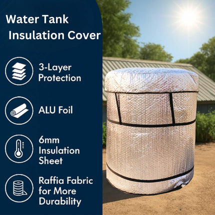 Ankit International Water Tank Cover – Heavy Duty Waterproof UV Protection Tank Cover with Zipper, Dustproof & Weather Resistant Water Tank Protector for Outdoor Use