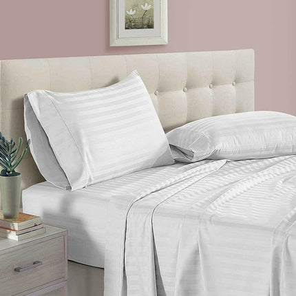 Ankit International White Microfiber Comforter – Soft Lightweight All-Season Duvet with Stripe Design | Breathable Reversible Blanket for Single, Double & King Size Beds