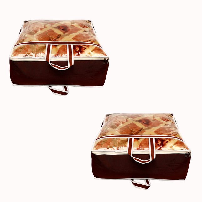 Ankit International Blanket Storage Cover – Large Foldable Blanket & Quilt Storage Bag with Transparent Window, Dustproof Wardrobe Organizer