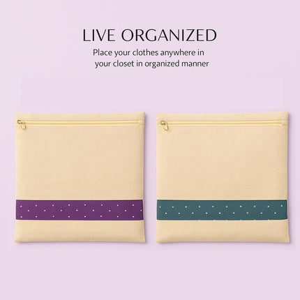 Ankit international Cotton Single Saree Cover | Dust-Proof Storage Bag with Zip | Foldable & Washable Saree Organizer