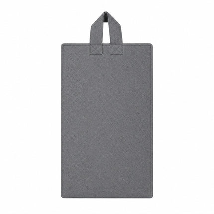 Ankit International Non-Woven Shoe Cover Bag with Handle & Zipper | Travel Shoe Organizer | Dustproof Footwear Storage Bag | Reusable Shoe Storage Pouch for Men & Women Grey
