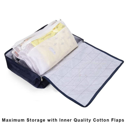 Ankit International Cotton Blanket Storage Cover – Large Quilt & Comforter Storage Bag with Inner Cotton Flap, Transparent Window & Zipper Closure | Wardrobe Organizer