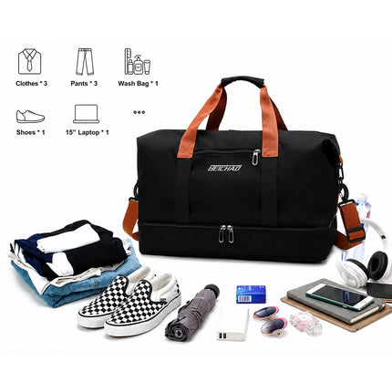Ankit International Large Travel Duffle Bag with Shoe Compartment | Waterproof Weekender Gym Bag | Overnight Luggage for Men & Women