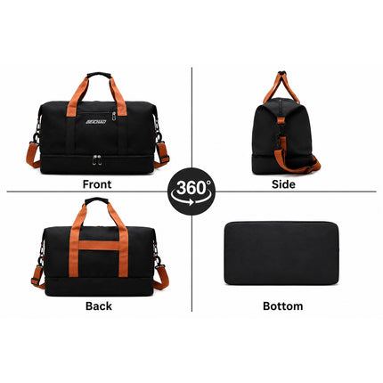 Ankit International Large Travel Duffle Bag with Shoe Compartment | Waterproof Weekender Gym Bag | Overnight Luggage for Men & Women