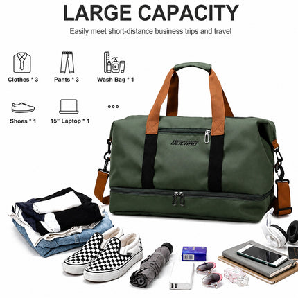 Ankit International Large Travel Duffle Bag with Shoe Compartment | Waterproof Weekender Gym Bag | Overnight Luggage for Men & Women