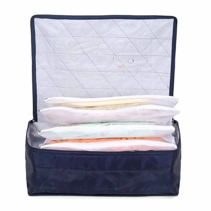 Ankit International Cotton Blanket Storage Cover – Large Quilt & Comforter Storage Bag with Inner Cotton Flap, Transparent Window & Zipper Closure | Wardrobe Organizer