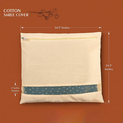 Ankit international Cotton Single Saree Cover | Dust-Proof Storage Bag with Zip | Foldable & Washable Saree Organizer