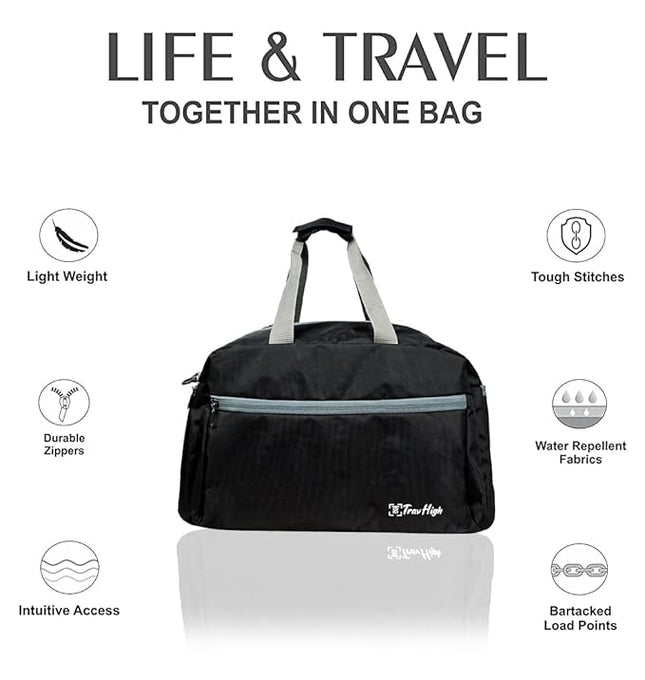 Travel Duffle Portable Bag - Black