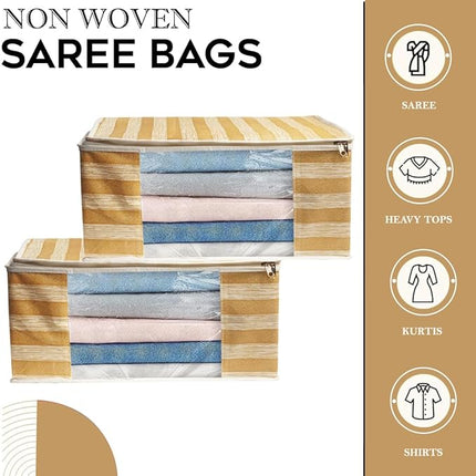 Saree Cover with Striped Design