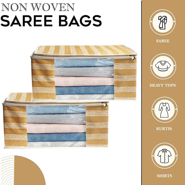 Saree Cover with Striped Design