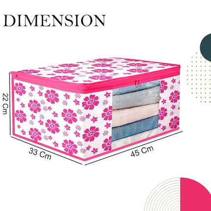 Saree Cover with Pink Floral Design