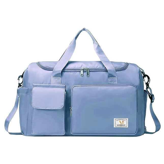Travel Duffle Shoulder Bag - Blue