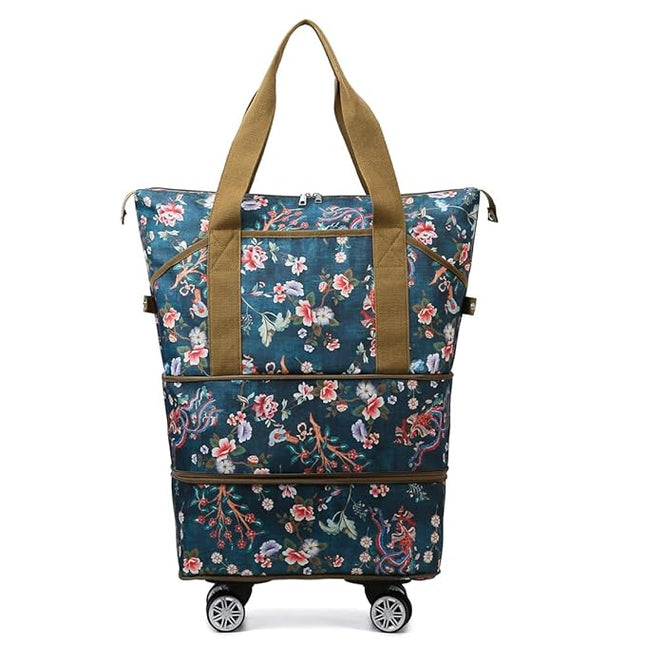Duffle Bag with Trolley - Flower Design