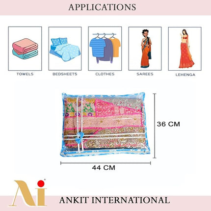 Single Saree Cover - Beige