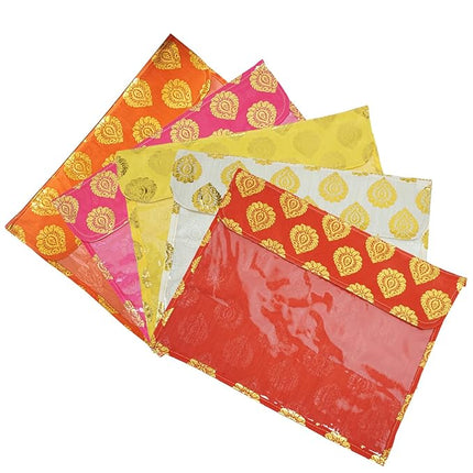 Transparent Saree Cover Bag with Gotta Design