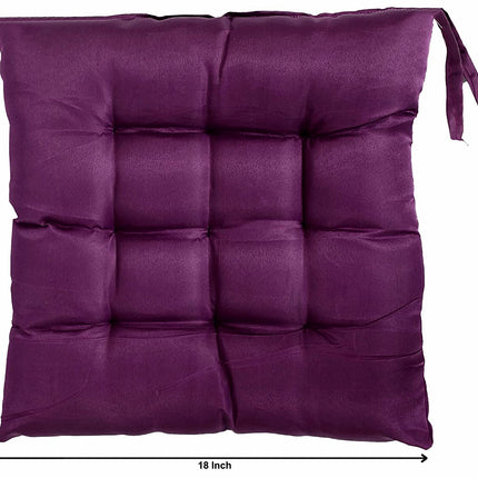 Ankit International Chair Cushion with Tie Strings | Soft Cotton Seat Pad for Dining, Office, Garden & Patio Chairs | Thick Quilted Chair Cushion