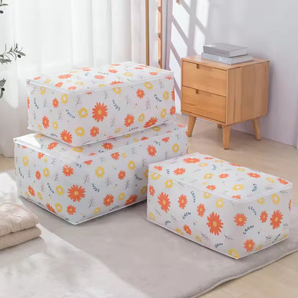 Ankit International Printed Storage Box with Lid | Foldable Non-Woven Clothes Organizer for Wardrobe | Multi-Purpose Storage Box for Clothes, Toys, Blankets & Home Organization