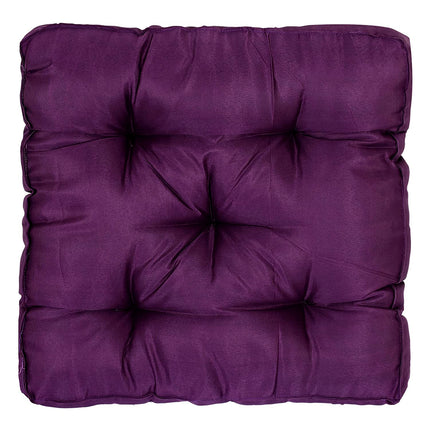 Ankit International Purple Chair Cushion | Soft Quilted Seat Pad for Dining, Office & Floor Seating | Thick Square Cushion for Home, Garden & Patio Chairs