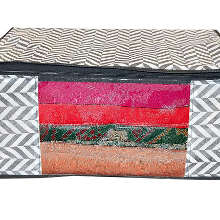 Saree Cover with Zigzag Design