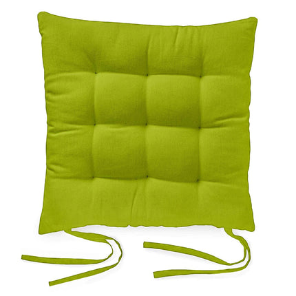 Ankit International Chair Cushion with Tie Strings | Soft Cotton Seat Pad for Dining, Office, Garden & Patio Chairs | Thick Quilted Chair Cushion