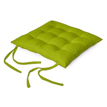 Ankit International Chair Cushion with Tie Strings | Soft Cotton Seat Pad for Dining, Office, Garden & Patio Chairs | Thick Quilted Chair Cushion