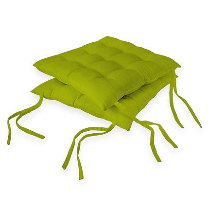 Ankit International Chair Cushion with Tie Strings | Soft Cotton Seat Pad for Dining, Office, Garden & Patio Chairs | Thick Quilted Chair Cushion