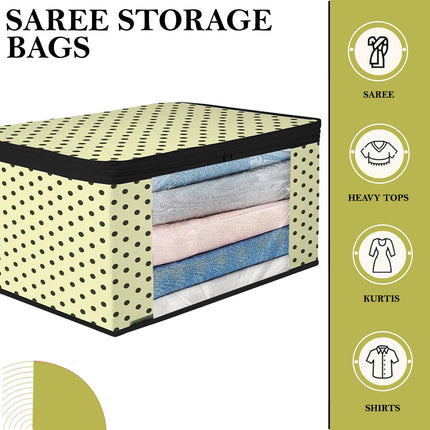 Woven Saree Cover - Yellow