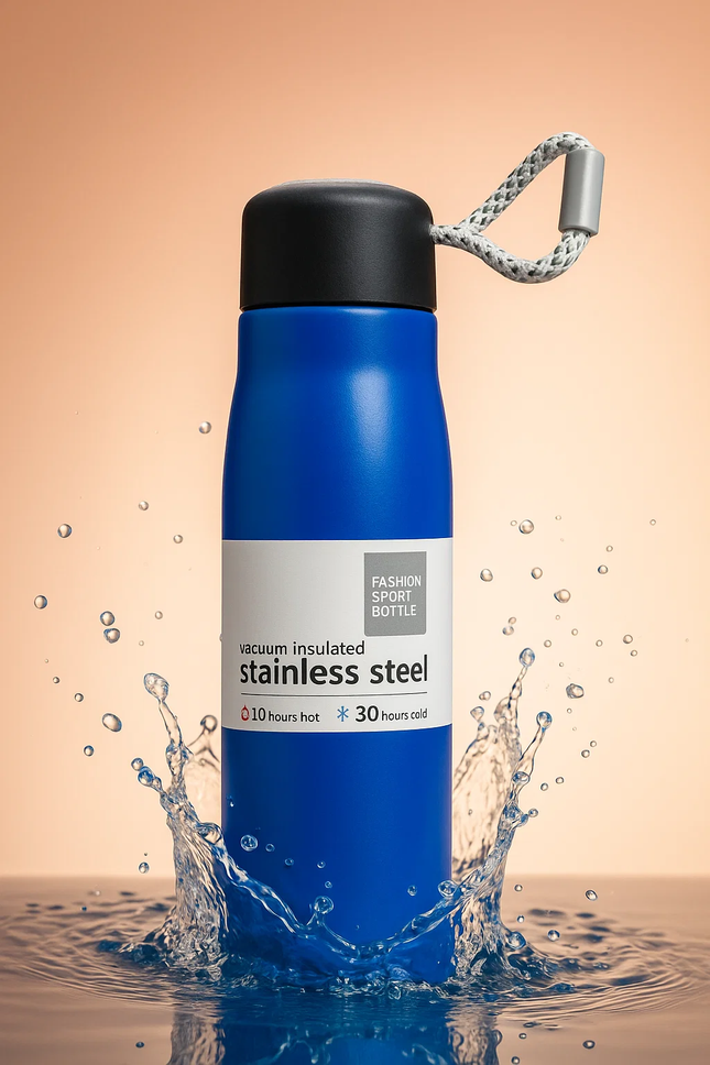 Ankit International Vacuum Insulated Stainless Steel Water Bottle | Leakproof Double Wall Thermos Flask | Hot & Cold Bottle for Office, Gym & Travel