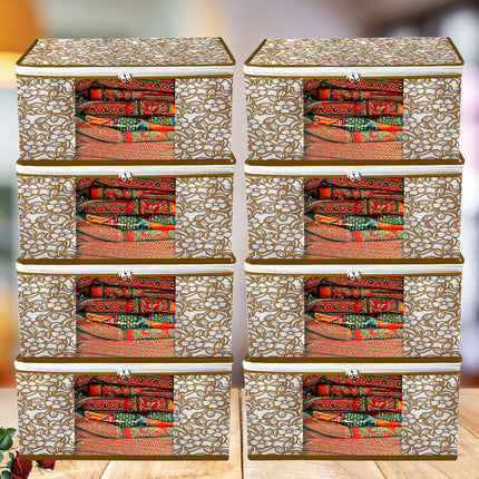 Saree Cover - with Brown Floral Print