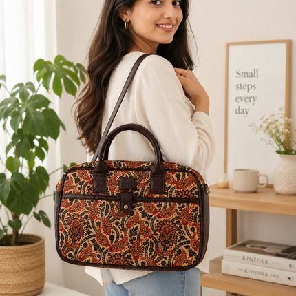 Ankit International 15.6 Inch Laptop Messenger Bag for Women Vintage Paisley Office Business & Travel Bag