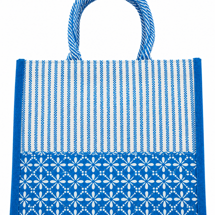Premium Printed Jute Tote Bag for Women Eco-Friendly Reusable Shopping Grocery Everyday Carry Bag