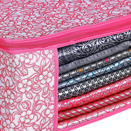 Saree Cover - with Brown Floral Print