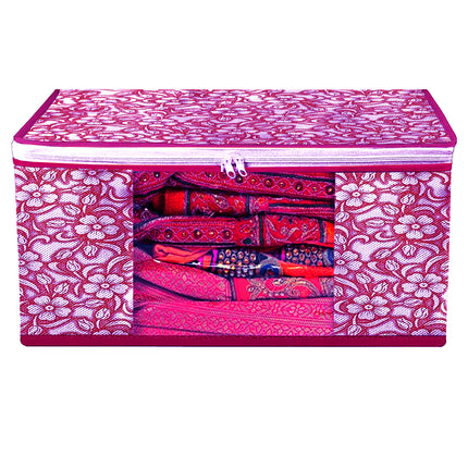 Saree Cover - with Brown Floral Print
