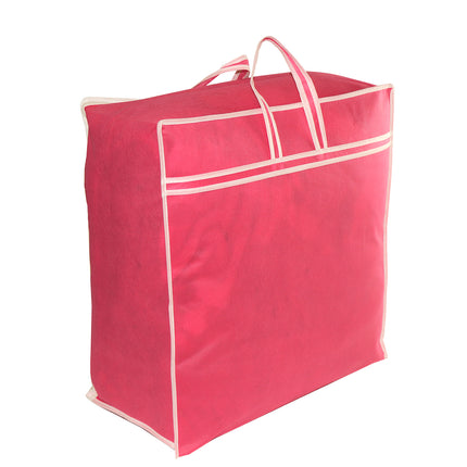 Ankit International Pink Blanket Storage Cover – Large Foldable Quilt & Comforter Storage Organizer Bag with Transparent Window, Dustproof Wardrobe Organizer