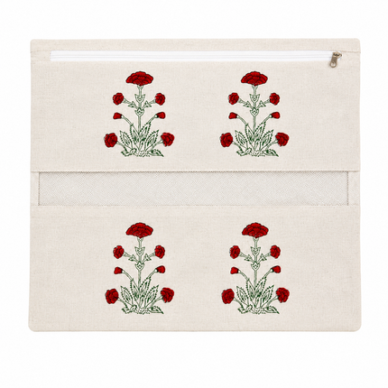 Ankit international Floral Printed Cotton Saree Cover with Transparent Window & Zipper | Wardrobe Storage Organizer for Sarees, Dresses & Ethnic Wear