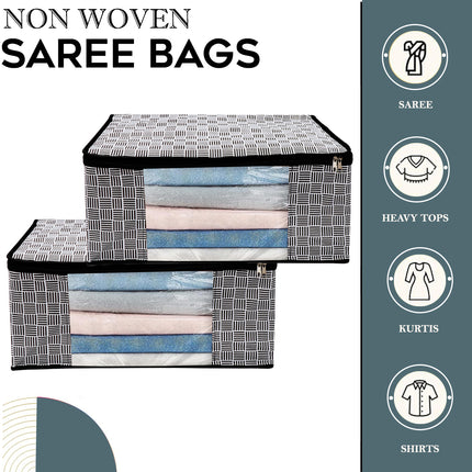 Saree Cover with Check Mate Design