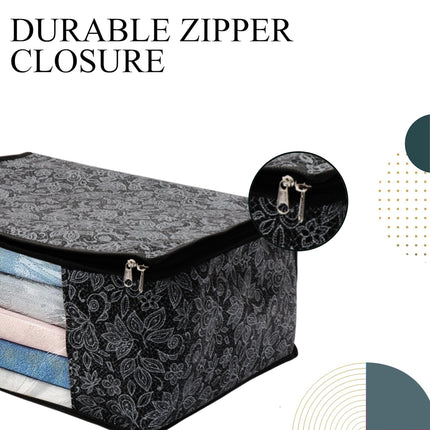 Saree Cover with Black Flow Design