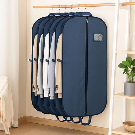 Ankit International Premium Suit Cover with Handles | Heavy Duty Garment Storage Bag with Full Zipper | Dustproof Travel Suit Cover for Coats, Blazers, Sherwanis, Sarees & Dresses Blue